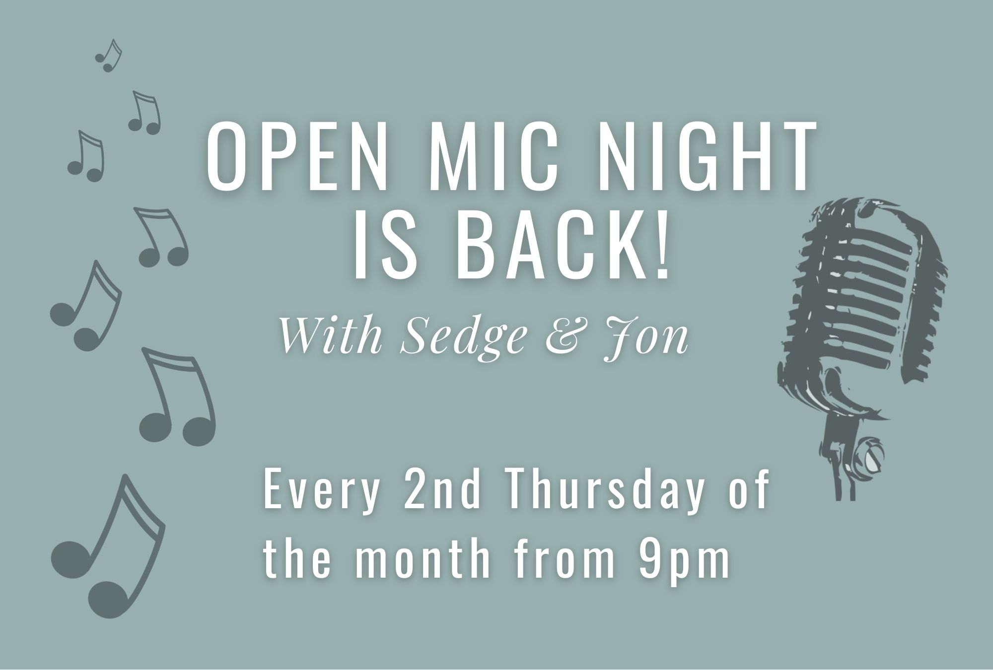Open Mic Night with Sedge & Jon The Seal, Selsey, West Sussex