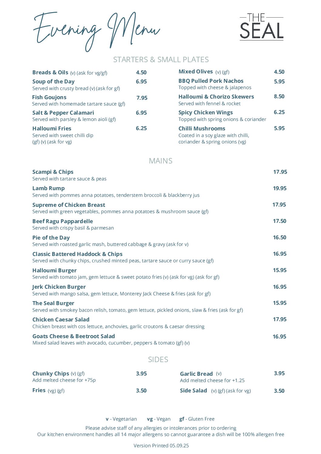 Evening Menu 5th Sept 2025 (1)